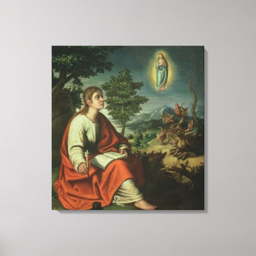 The Vision of St John the Evangelist on Patmos Canvas Print