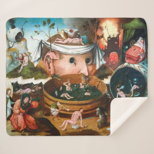 The Vision of Tondal  Hieronymus Bosch  Sherpa Blanket