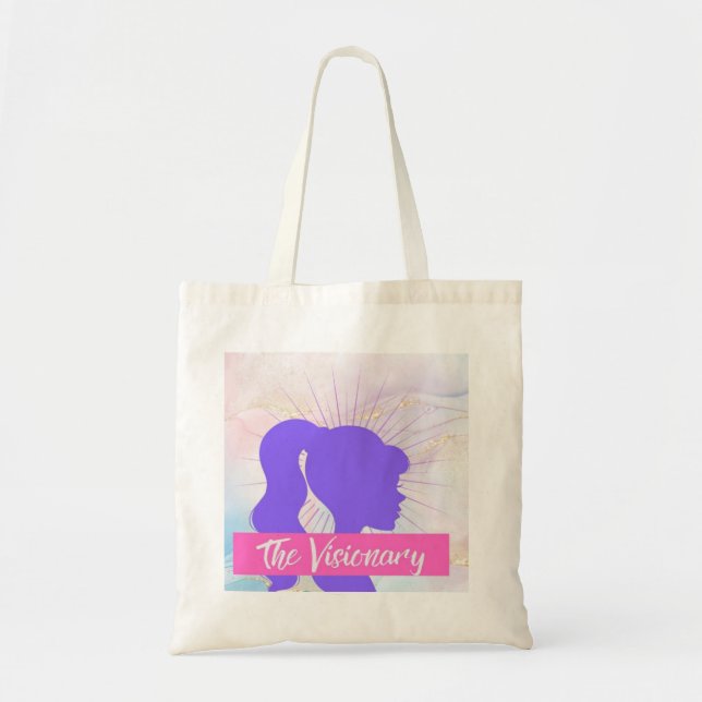 The Visionary Tote Bag – Artistic Canvas Tote (Front)