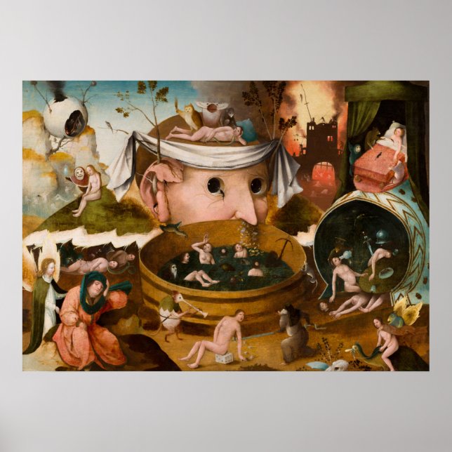 The Visions of Tondal, 1479 by Hieronymus Bosch Poster (Front)