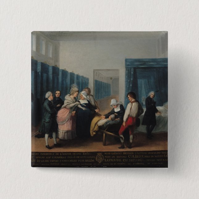 The Visit of Monsieur and Madame Necker Button (Front)