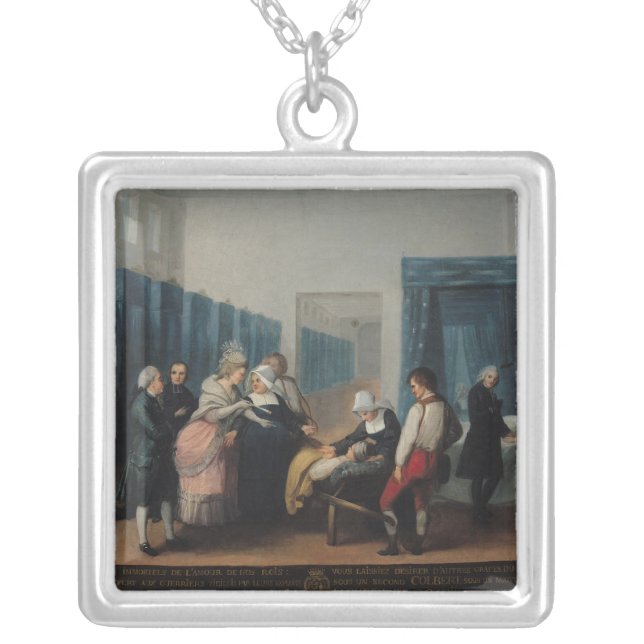 The Visit of Monsieur and Madame Necker Silver Plated Necklace (Front)