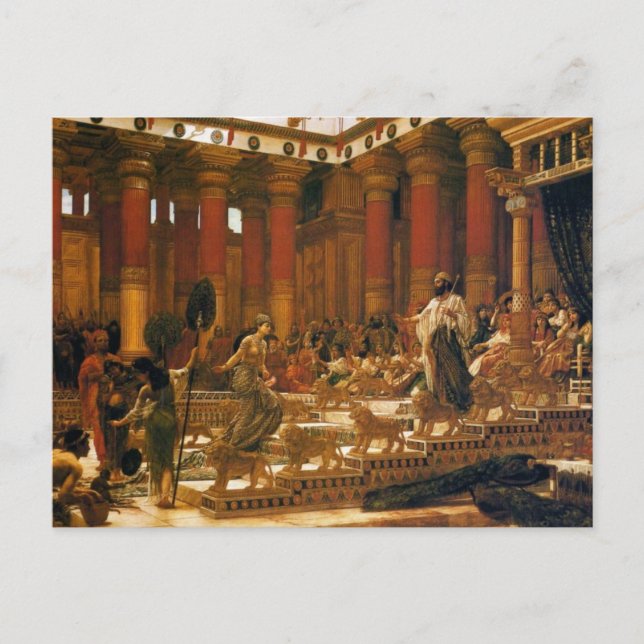 The Visit Of The Queen Of Sheba To King Solomon Postcard (Front)