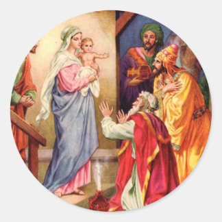 The Visit of the Wise-Men Classic Round Sticker