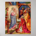 The Visit of the Wisemen Christian Christmas Art Poster