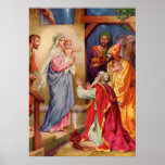 The Visit of the Wisemen Christmas Art Poster