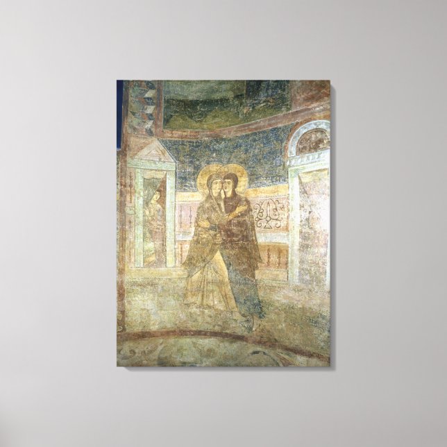 The Visitation, detail from the chapel interior Canvas Print (Front)