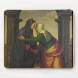 The Visitation of St. Elizabeth to the Virgin Mary Mouse Pad
