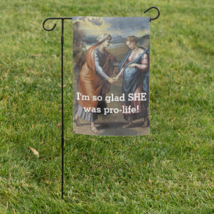 The Visitation Pro-Life Garden Flag
