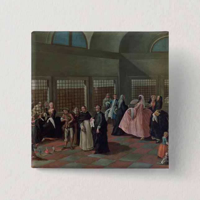 The Visiting Parlour in the Convent Button (Front)