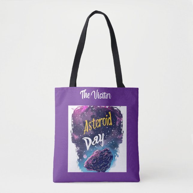 The Visitor: Night Sky Magic comet and asteroid  Tote Bag (Front)