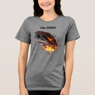 "The visitor," Space Rock from outer space Tri-Blend Shirt