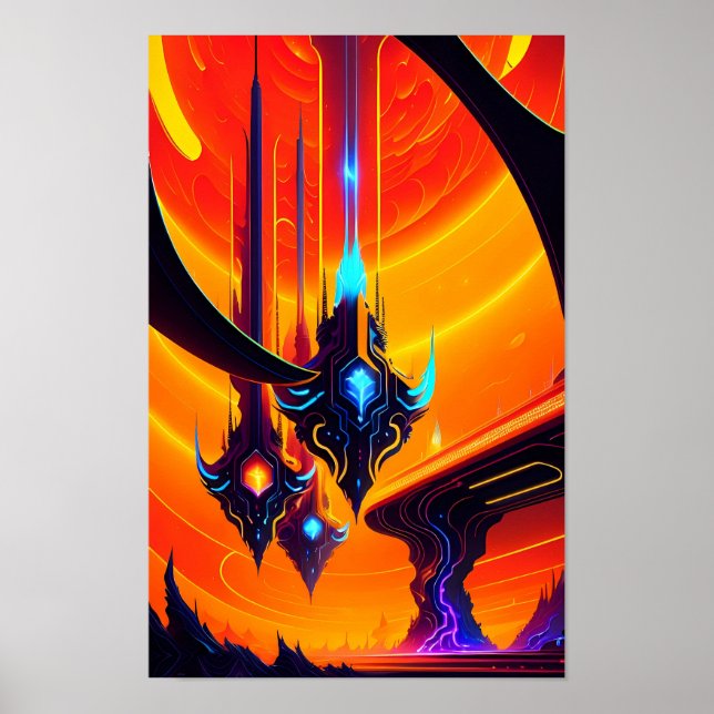 The Visitors Ken Gage Sci-Fi Poster (Front)