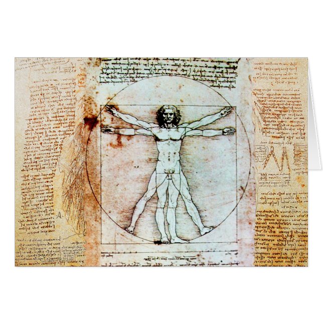 THE VITRUVIAN MAN  Antique Parchment (Front Horizontal)