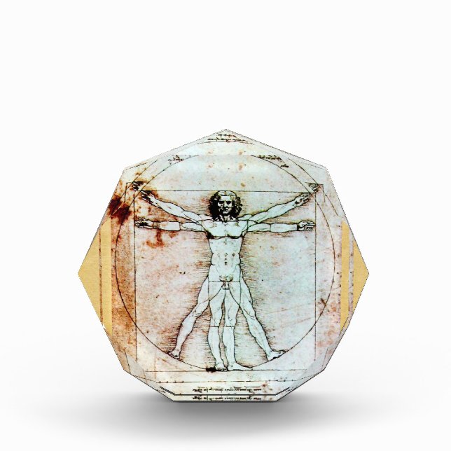 THE VITRUVIAN MAN Antique Parchment Award (Front)