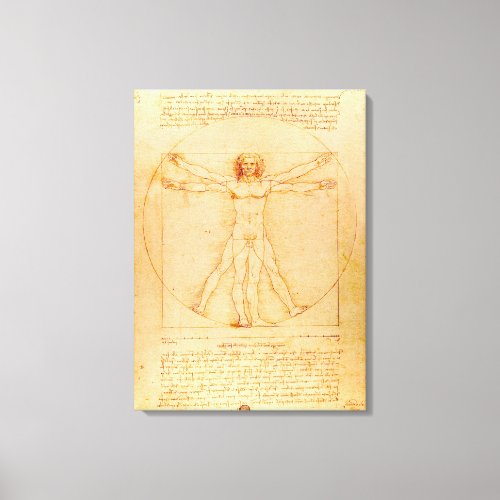 The Vitruvian Man _ Leonardo da Vinci  Canvas Print