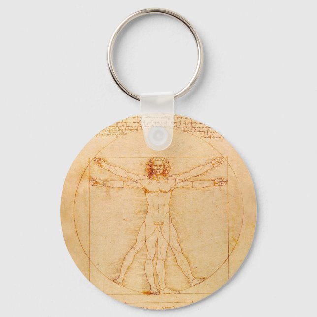 The Vitruvian Man - Leonardo da Vinci Keychain (Front)