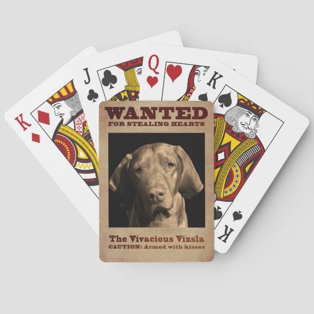 The Vivacious Vizsla Poker Cards (Back)