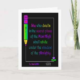 The Vivid Word Psalm 91:1 greeting card