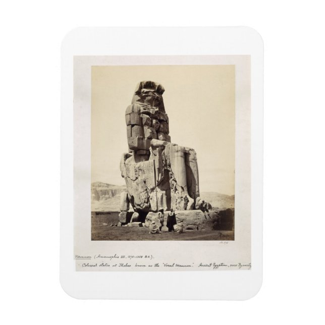 The 'Vocal Memnon', Colossal Statue of Amenhotep I Magnet (Vertical)