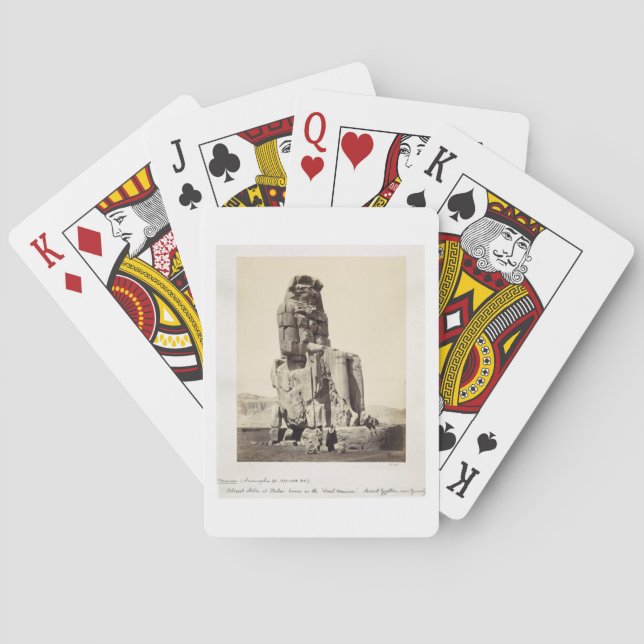 The 'Vocal Memnon', Colossal Statue of Amenhotep I Poker Cards (Back)