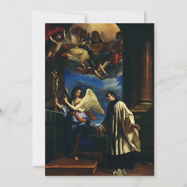 The Vocation of Saint Aloysius Luigi Gonzaga Holiday Card (Front)