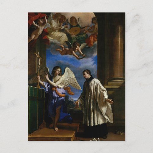 The Vocation of St Aloysius Gonzaga by Guercino Postcard