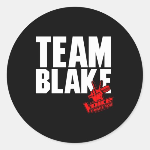 The Voice Blake Team Classic Round Sticker