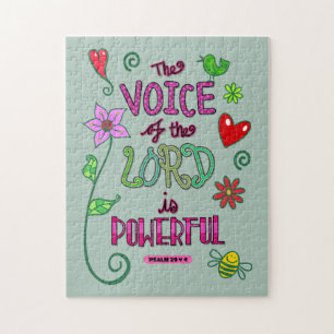 The Voice of the Lord is Powerful Bible Verse Jigsaw Puzzle
