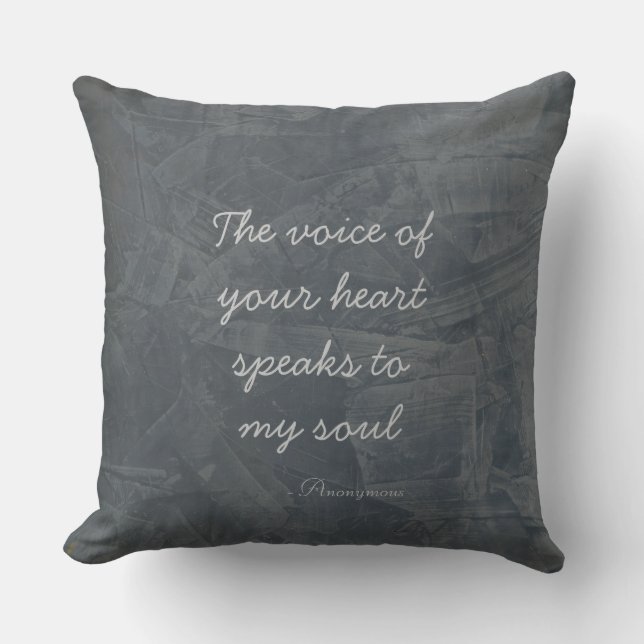 The Voice Of Your Heart Poster Throw Pillow (Front)