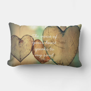 The Voice Of Your Heart Quote Lumbar Pillow