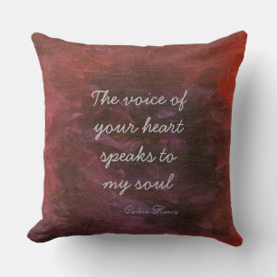 The Voice Of Your Heart Throw Pillow - Purple