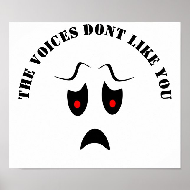 The voices don't like you. poster (Front)