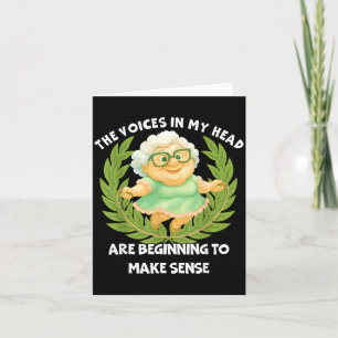 The Voices In Head Funny Humor Quote Sarcastic Tee Card
