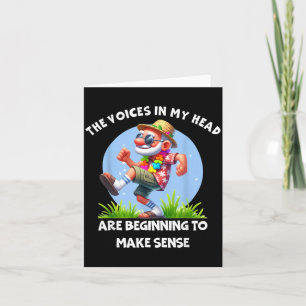 The Voices In Head Funny Humor Quote Sarcastic Tee Card