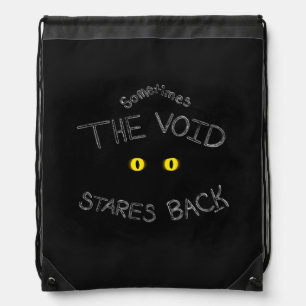 The Void Stares Back Drawstring Bag