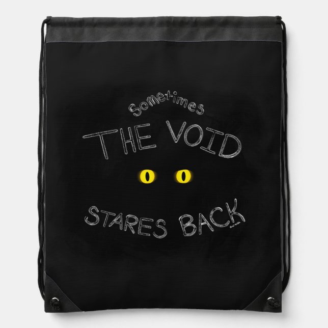 The Void Stares Back Drawstring Bag (Front)