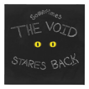 The Void Stares Back Faux Canvas Print
