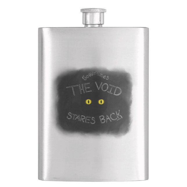 The Void Stares Back Flask (Front)