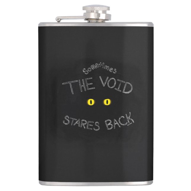 The Void Stares Back Flask (Front)