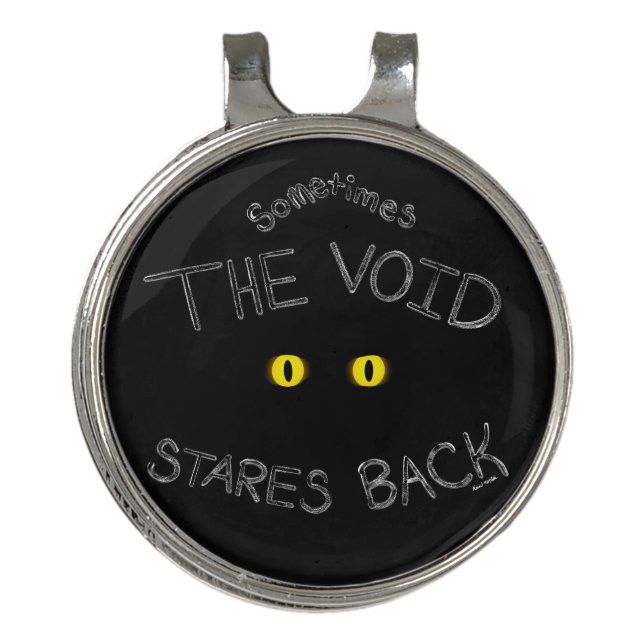 The Void Stares Back Golf Hat Clip (Front)
