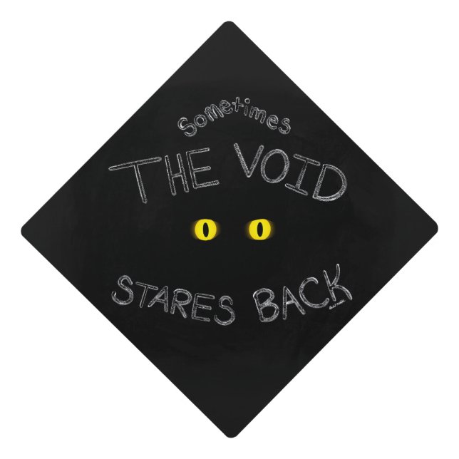 The Void Stares Back Graduation Cap Topper (Front)