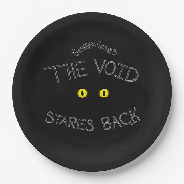 The Void Stares Back Paper Plates (Front)