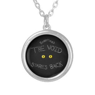 The Void Stares Back Silver Plated Necklace