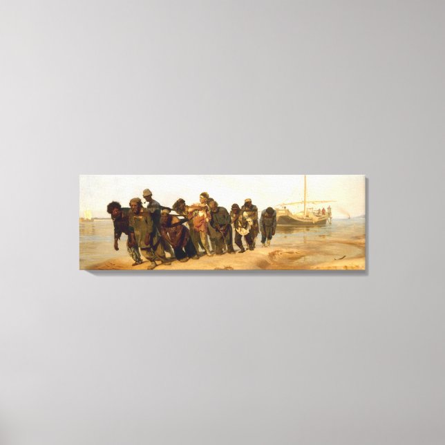 The Volga Boatmen by Ilya Repin Wrapped Canvas Print (Front)