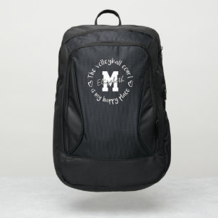 The volleyball court is my happy place custom port authority® backpack