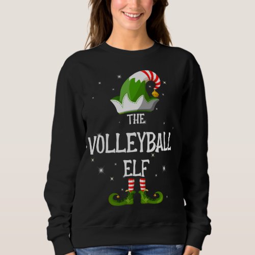 The Volleyball Elf Family Matching Group Christmas Sweatshirt