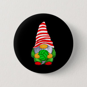The Volleyball Gnome Christmas Funny Family Matchi Button