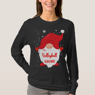The Volleyball Gnome Matching Family Christmas Paj T-Shirt