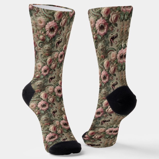 The Voracious Verdants – Gothic Victorian Tapestry Socks (Angled)
